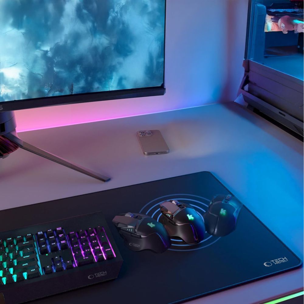MousePad Tech-Protect A100, 100mm x 500mm, Zwart