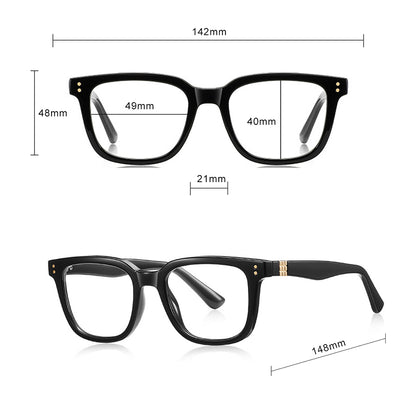 Lunettes d'ordinateur pour hommes Techsuit 2225, Anti-Lumière Bleue, Noires