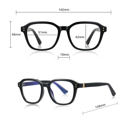 Lunettes d'ordinateur pour hommes Techsuit 2227, Anti-Lumière Bleue, Noires