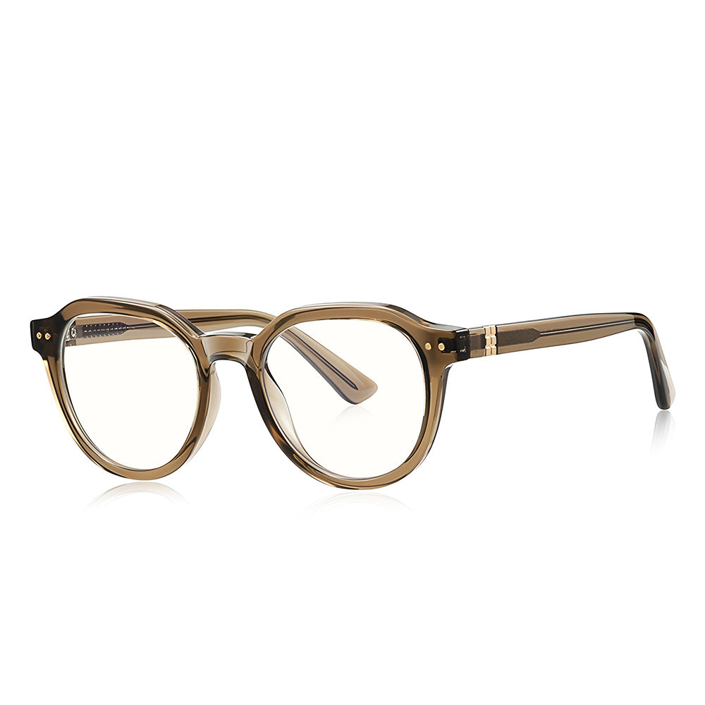Lunettes d'ordinateur pour hommes Techsuit 2228, Anti-Lumière Bleue, Marron Clair