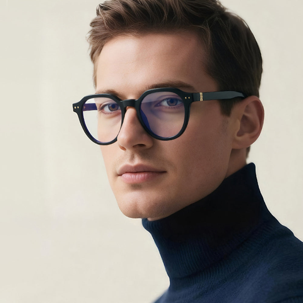 Lunettes d'ordinateur pour hommes Techsuit 2228, Anti-Lumière Bleue, Marron Clair