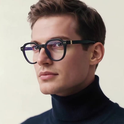 Lunettes d'ordinateur pour hommes Techsuit 2228, Anti-Lumière Bleue, Noires