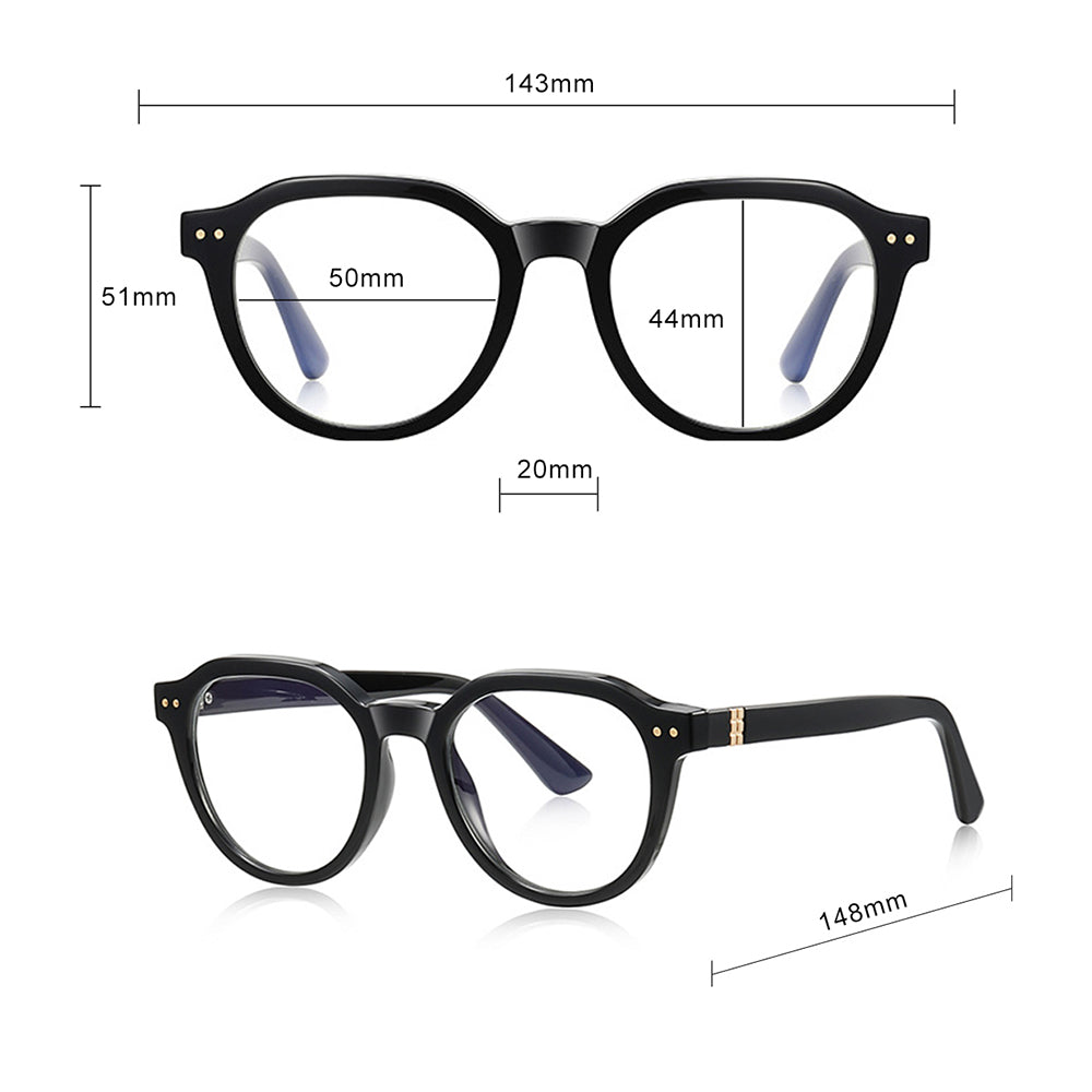 Lunettes d'ordinateur pour hommes Techsuit 2228, Anti-Lumière Bleue, Noires