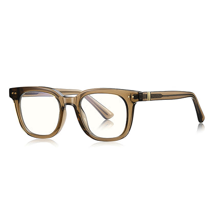 Lunettes d'ordinateur pour hommes Techsuit 2229, Anti-Lumière Bleue, Marron Clair