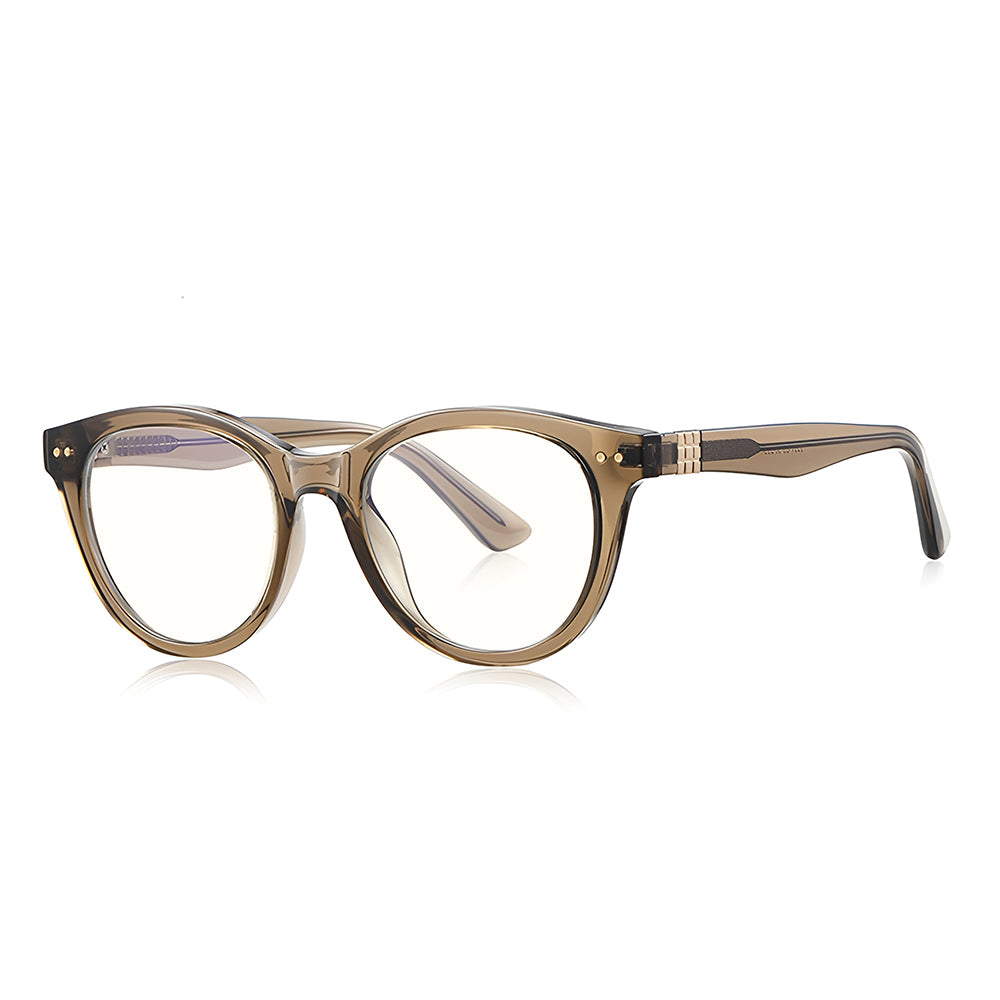Lunettes d'ordinateur pour hommes Techsuit 2231, Anti-Lumière Bleue, Marron Clair