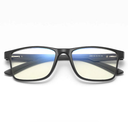 Herren-Computergläser Techsuit F2388, Anti-Blaues Licht, Schwarz
