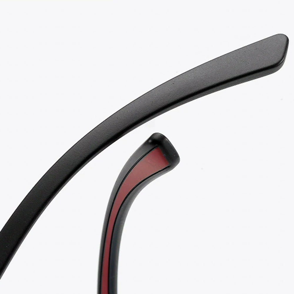 Men's Techsuit F2388 Computer Glasses, Anti-Blue Light, Black Red