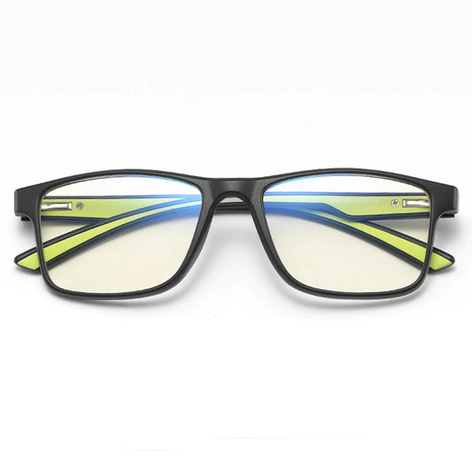 Lunettes d'ordinateur pour hommes Techsuit F2388, anti-lumière bleue, noir et vert