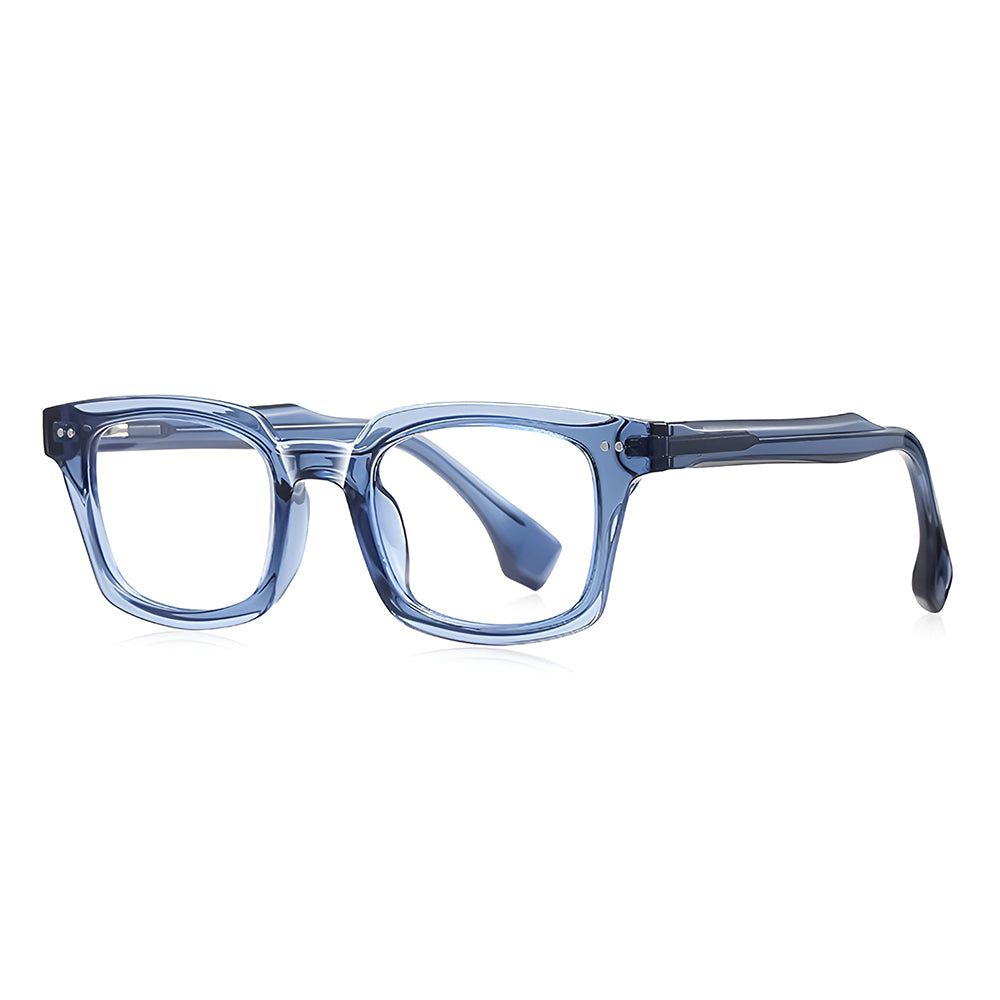Herren-Computergläser Techsuit LS084, Anti-Blaues Licht, Blau Transparent