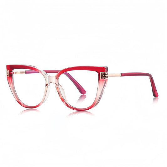 Lunettes d'ordinateur pour femmes Techsuit 2259, Anti-Lumière Bleue, Rouges