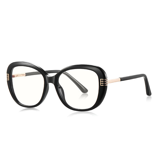 Lunettes d'ordinateur pour femmes Techsuit 2265, Anti-Lumière Bleue, Noires Dorées