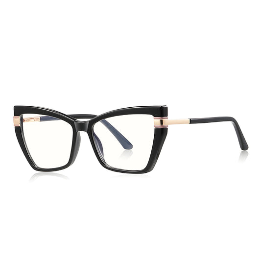 Lunettes d'ordinateur pour femmes Techsuit 2269, Anti-Lumière Bleue, Noires
