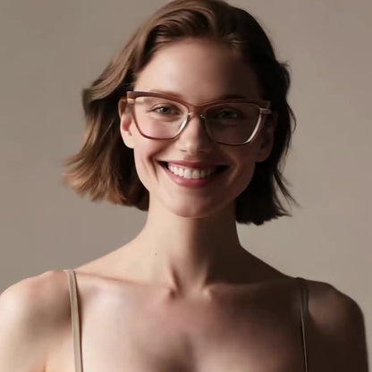 Damen Computerbrille Techsuit 2271, Anti-Blue Light, Hellbraun