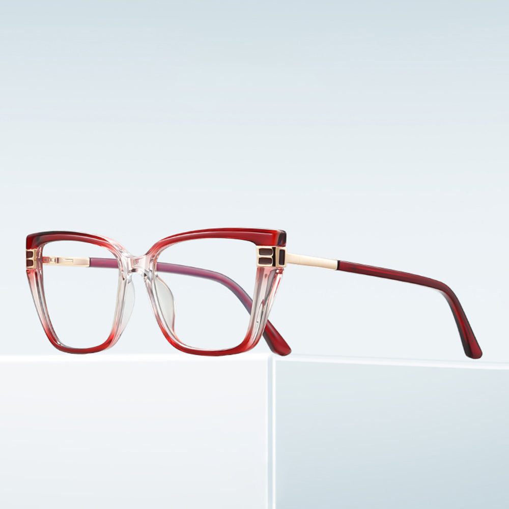 Damen Computerbrille Techsuit 2275, Anti-Blue Light, Schwarz Gold