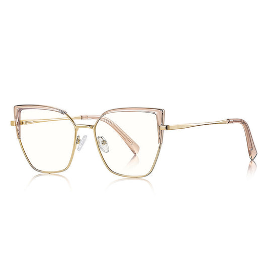 Lunettes d'ordinateur pour femmes Techsuit 3156, Anti-Lumière Bleue, Or Rose