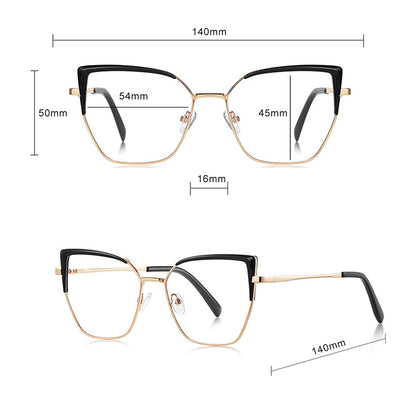 Dames Computerbril Techsuit 3156, Anti-Blauwlicht, Goudroze