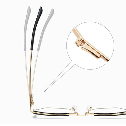 Lunettes d'ordinateur pour femmes Techsuit 3156, Anti-Lumière Bleue, Noires Dorées