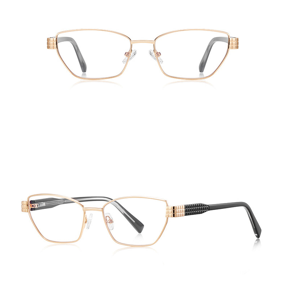 Damen Computerbrille Techsuit 3162, Anti-Blue Light, Goldfarben