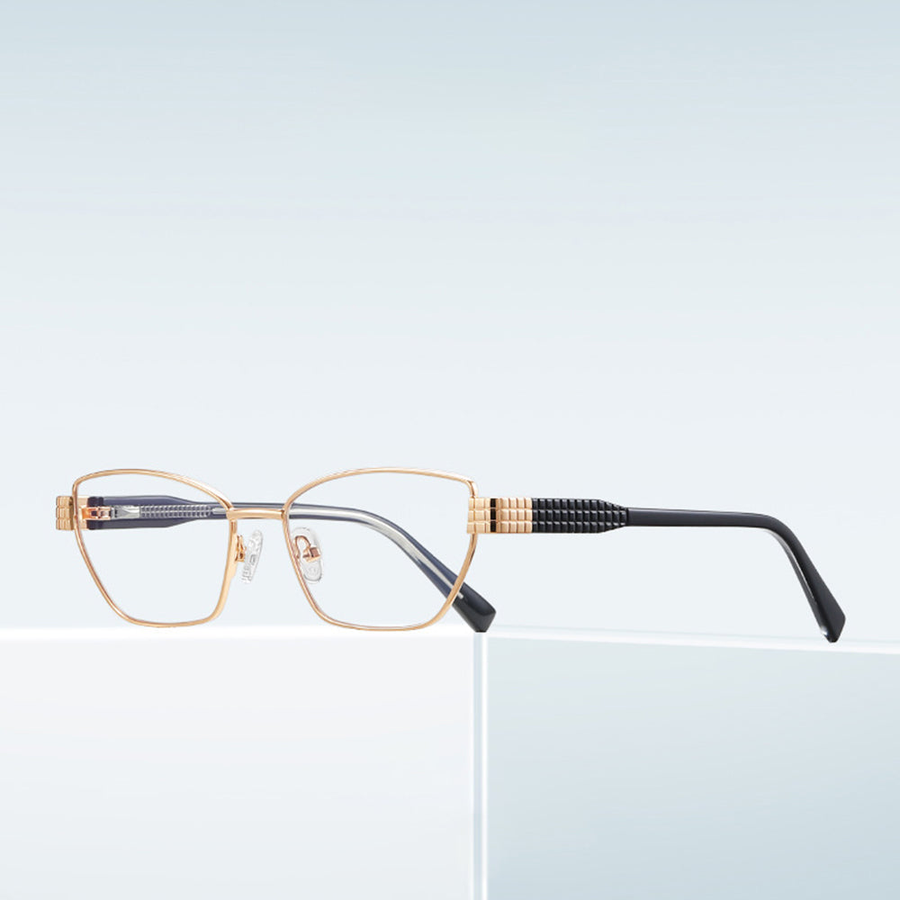 Damen Computerbrille Techsuit 3162, Anti-Blue Light, Goldfarben