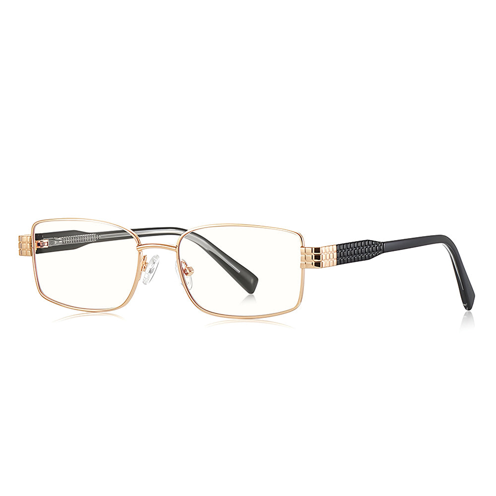 Damen Computerbrille Techsuit 3163, Anti-Blue Light, Schwarz Gold