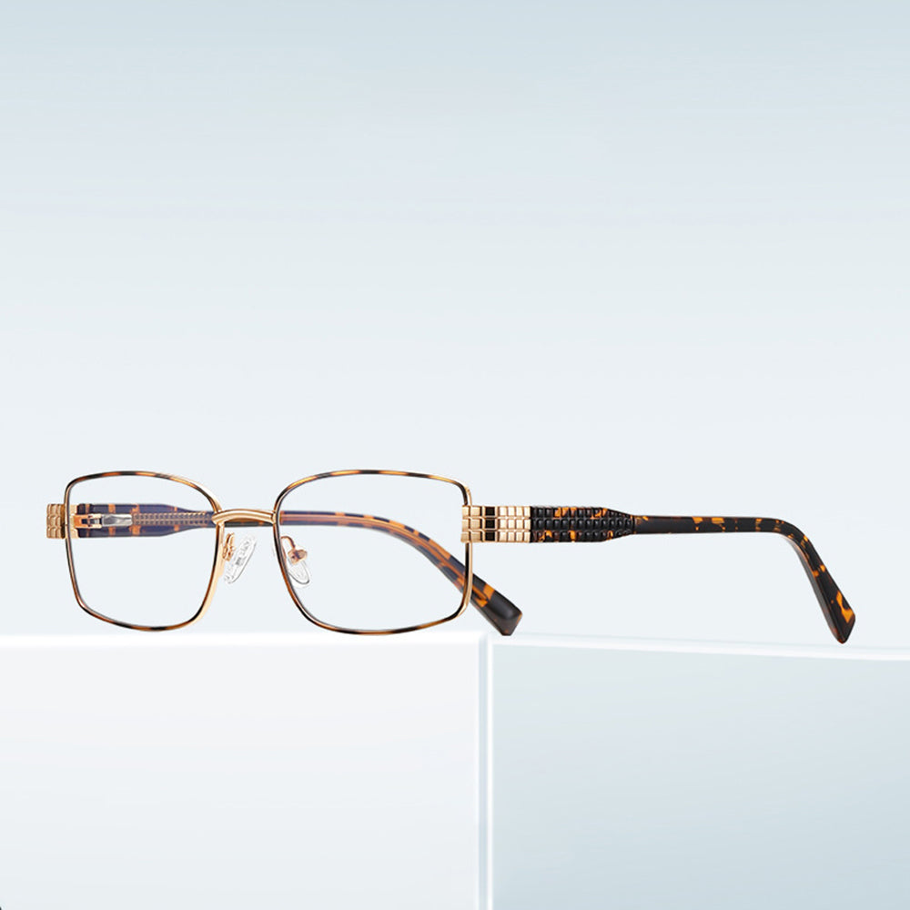 Damen Computerbrille Techsuit 3163, Anti-Blue Light, Schwarz Gold