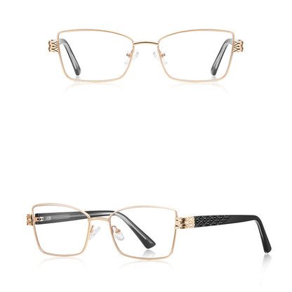 Lunettes d'ordinateur pour femmes Techsuit 3171, Anti-Lumière Bleue, Noires Dorées