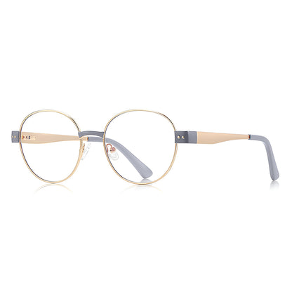 Damen-Computerbrille Techsuit 3175, Anti-Blaues Licht, Hellgold Grau