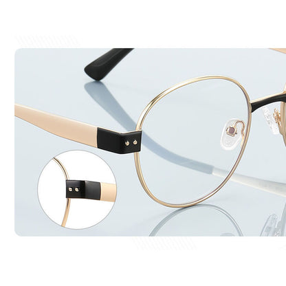 Damen-Computerbrille Techsuit 3175, Anti-Blaues Licht, Hellgold Grau