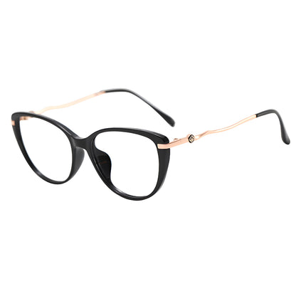 Damen Computerbrille Techsuit 86162, Anti-Blue Light, Schwarz Gold