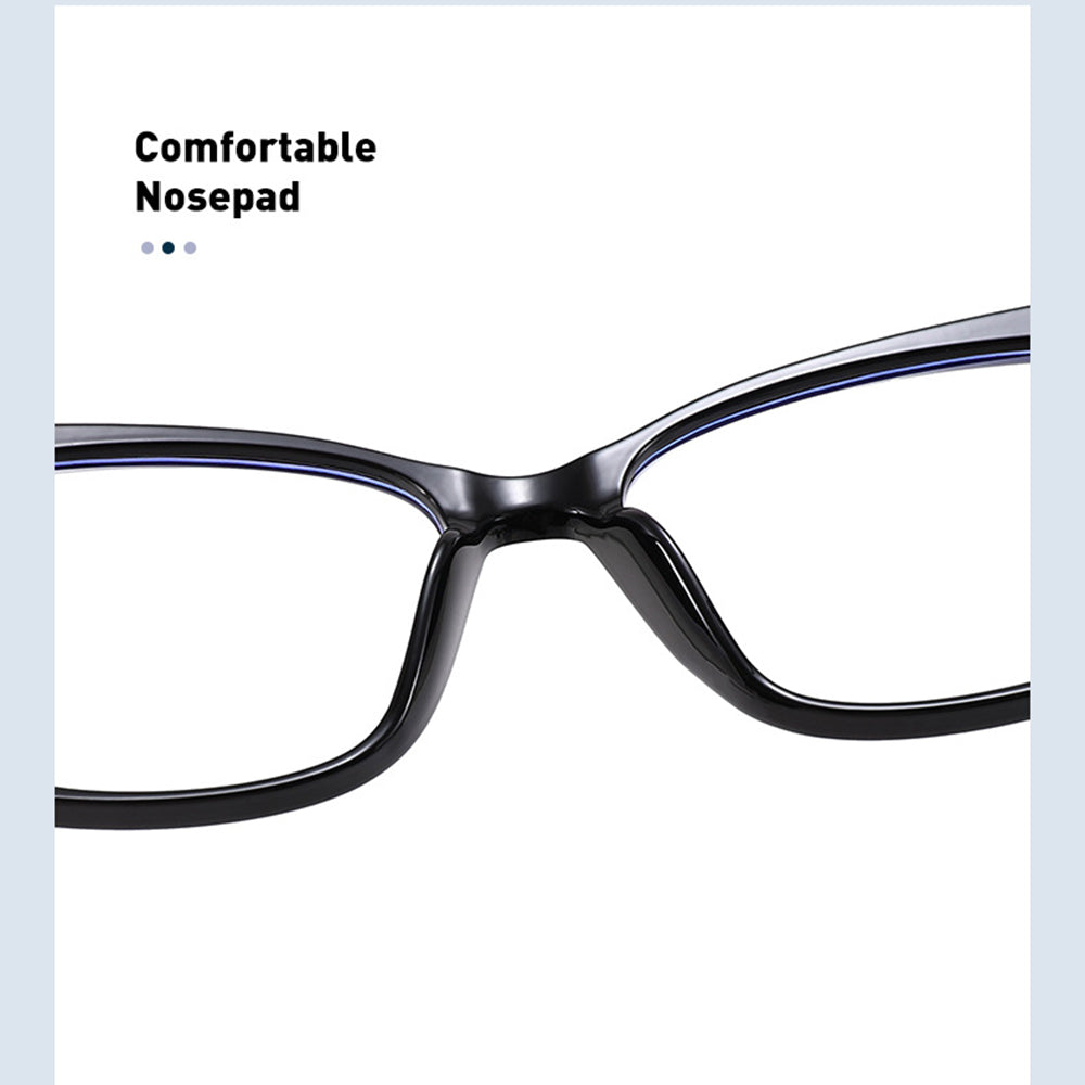 Damen-Computerbrille Techsuit PC28016-C1, Anti-Blaues Licht, Schwarz