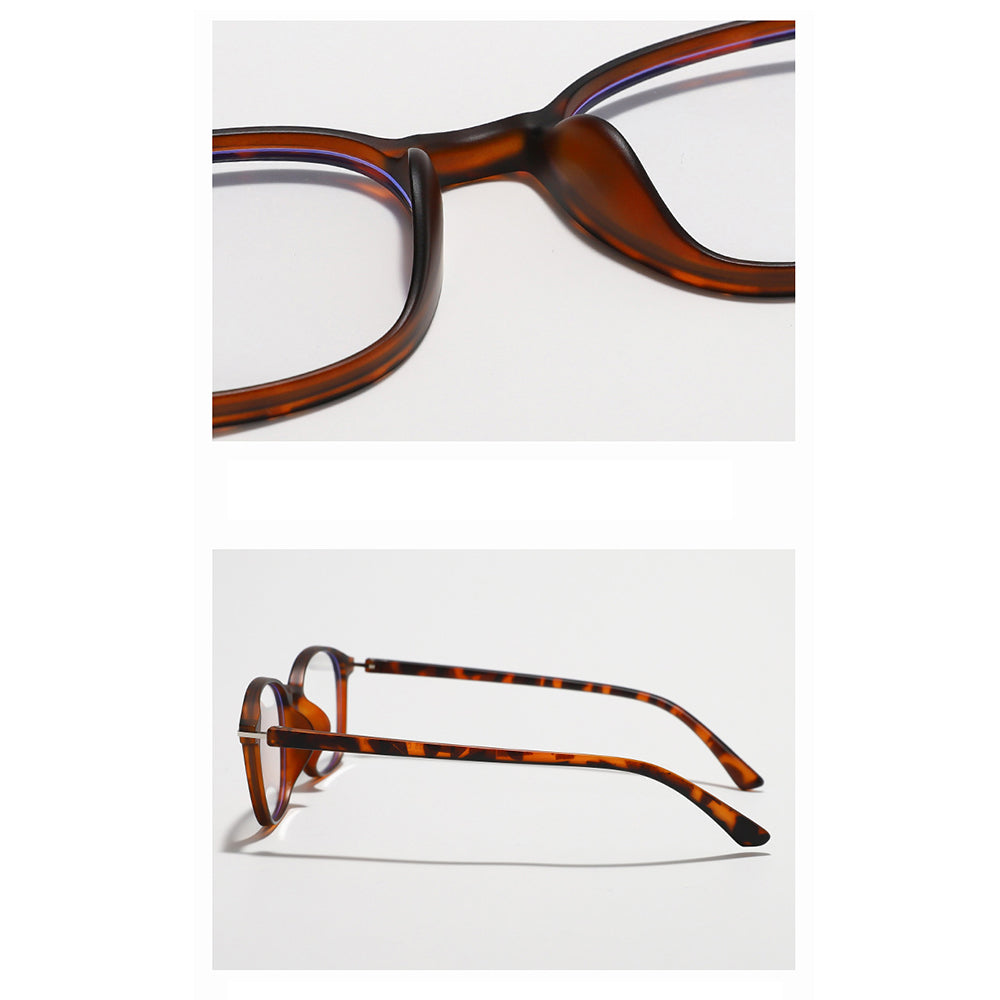 Unisex Computerbrille Techsuit 6635, Anti-Blue Light, Hellbraun