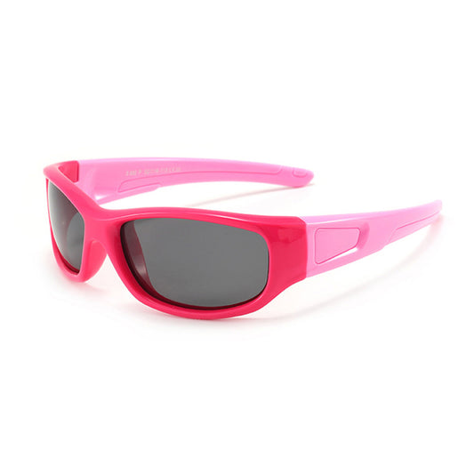 Sportzonnebril voor Kinderen Techsuit 800-C30, Gepolariseerd, Rood Roze