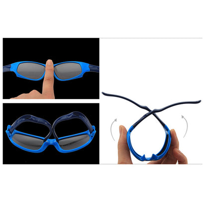 Sport-Sonnenbrille für Kinder Techsuit 800-C30, polarisiert, rot-rosa