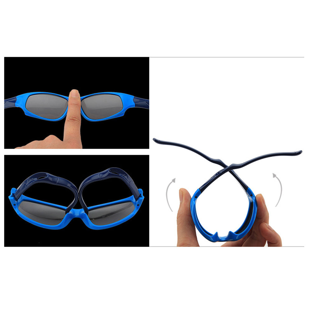 Sportzonnebril voor kinderen Techsuit 800-C42, gepolariseerd, roze paars