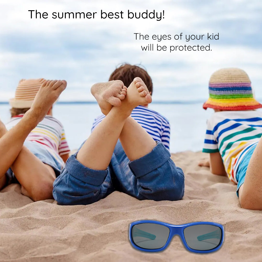 Sportzonnebril voor kinderen Techsuit 800-C42, gepolariseerd, roze paars