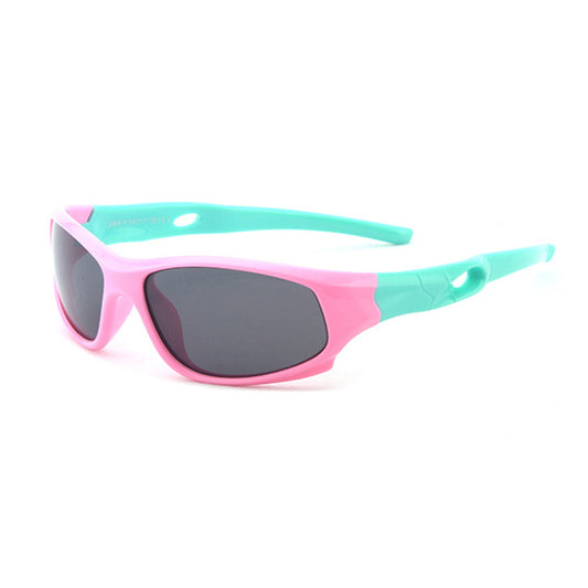 Sportzonnebril Kinderen Techsuit 816-C3, Gepolariseerd, Roze Groen
