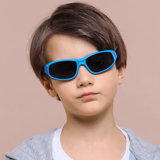 Sportzonnebril voor kinderen Techsuit 816-C5, gepolariseerd, blauw-geel