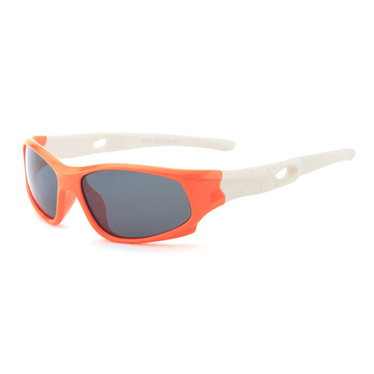 Sportzonnebril voor Kinderen Techsuit 816-C8, Gepolariseerd, Oranje Wit