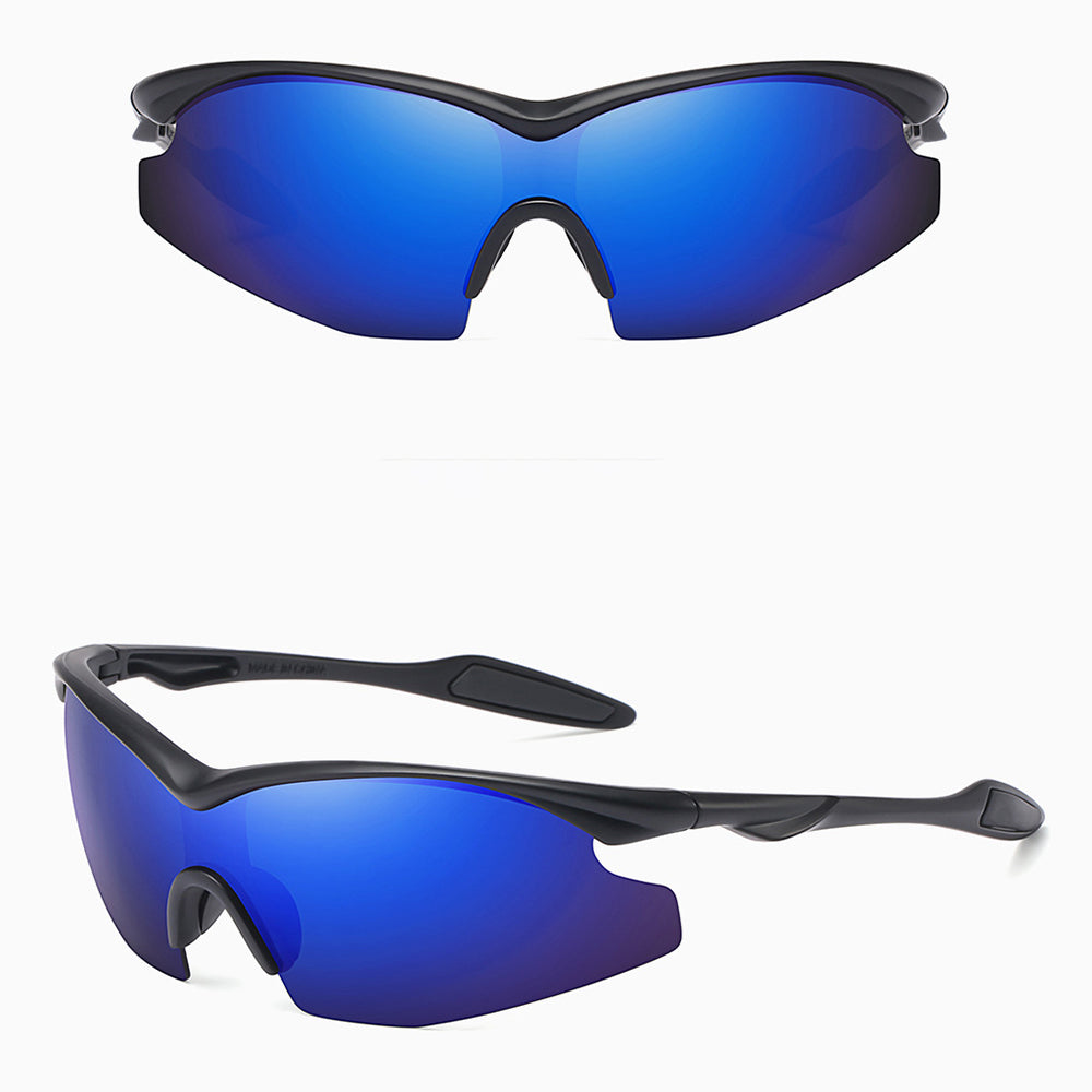 Lunettes de Cyclisme Unisex Techsuit 1806, Protection UV, Noir Bleu Violet