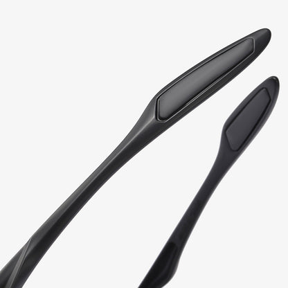 Lunettes de Cyclisme Unisex Techsuit 1806, Protection UV, Noir Orange Jaune