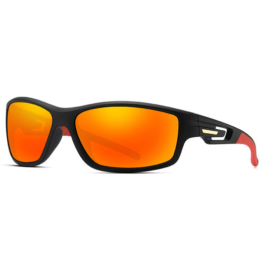 Lunettes de Cyclisme Unisex Techsuit 201910, Polarisées, Noires Rouges