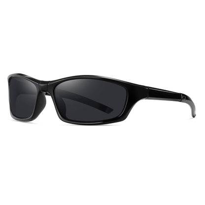 Unisex Fahrradbrille Techsuit 24101, polarisiert, schwarz