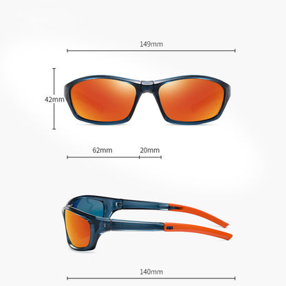Unisex Fahrradbrille Techsuit 24101, polarisiert, schwarz