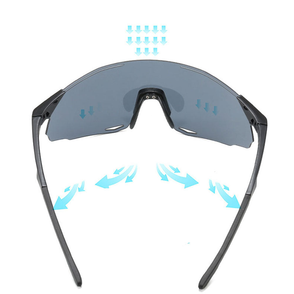 Unisex Fietsbril Techsuit 8853, Zwart Grijs