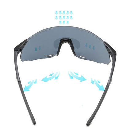 Unisex Fietsbril Techsuit 8853, Zwart Grijs
