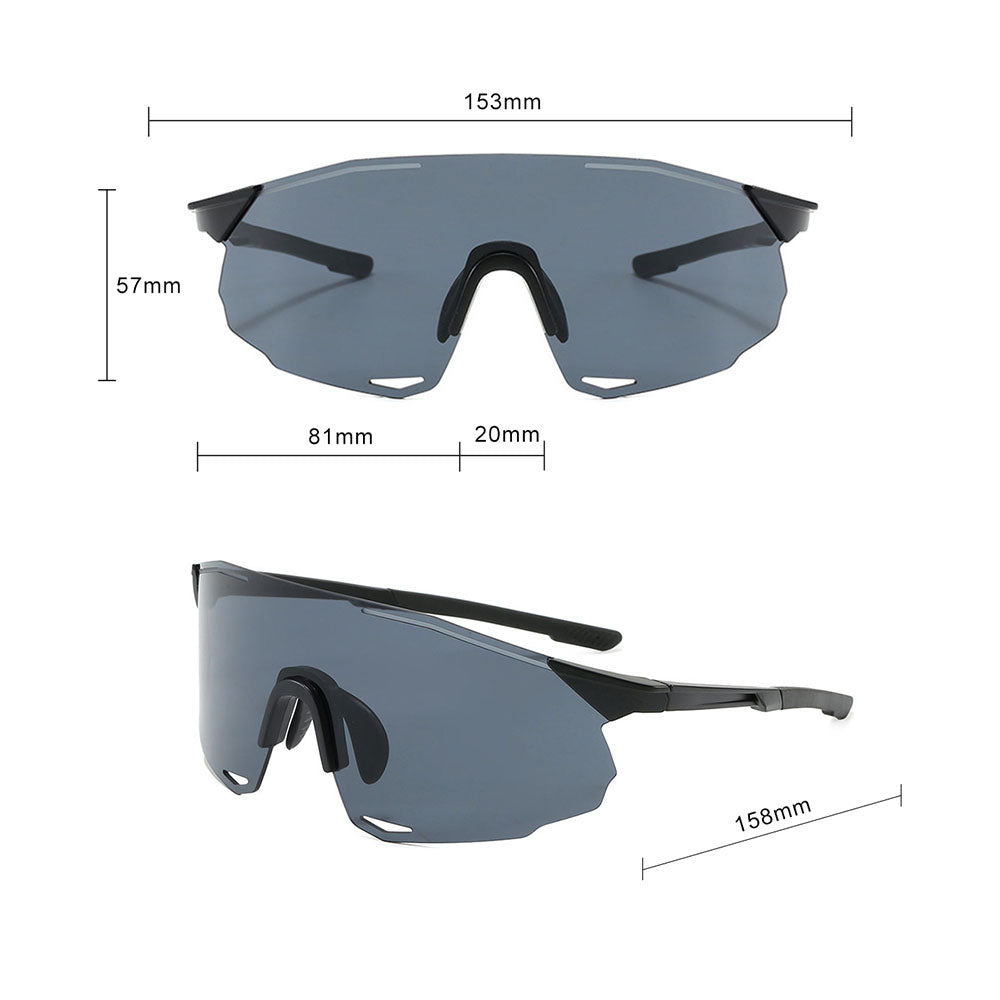 Unisex Fietsbril Techsuit 8853, Zwart Grijs