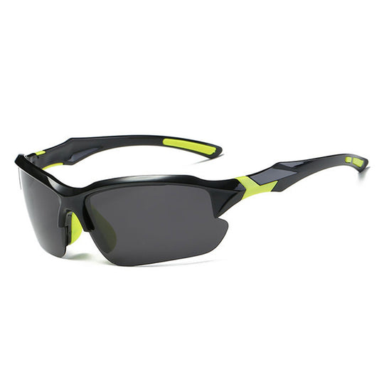Unisex Fietsbril Techsuit 9301, UV-bescherming, Zwart Groen