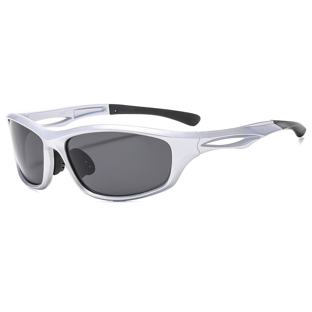 Unisex Fietsbril Techsuit 9309, Gepolariseerd, Zilvergrijs