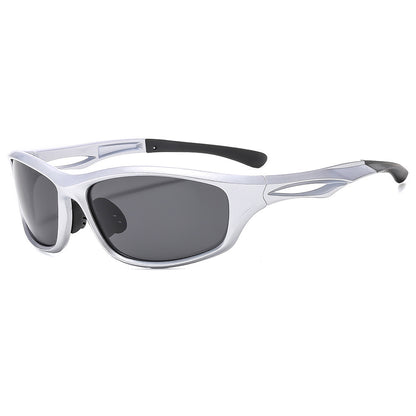 Unisex Fietsbril Techsuit 9309, Gepolariseerd, Zilvergrijs