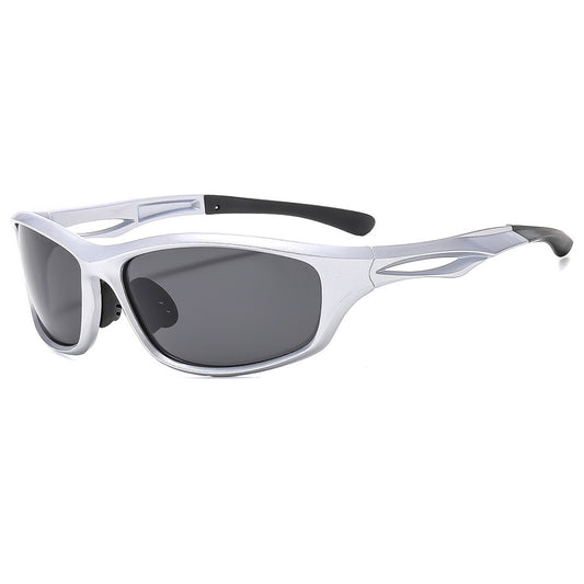 Unisex Fietsbril Techsuit 9309, Gepolariseerd, Zilvergrijs